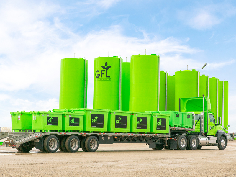 GFL's liquid waste containers store multiple types of oils and fluids