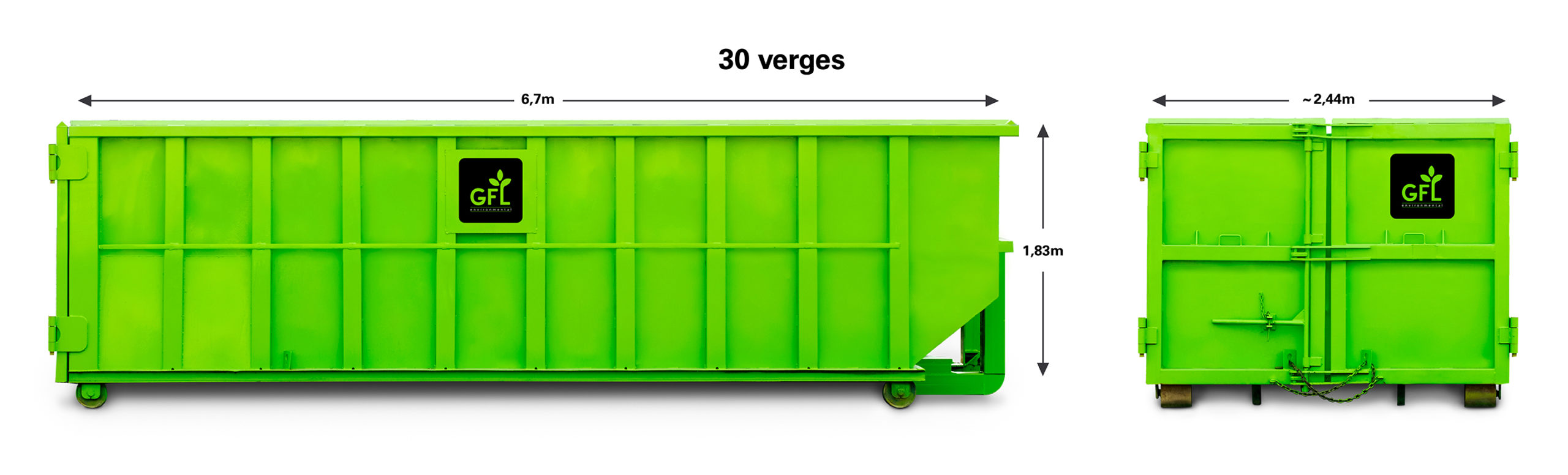 Bennes à ordures amovibles de 30 verges Bennes à ordures amovibles de 30 verges